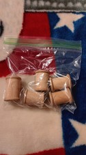 5 medium wooden sewing thread spools
