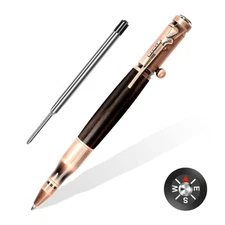 Bolt Action Pen with Compass & Extra Refill,Birthady Gift Cool Gadgets for Me...