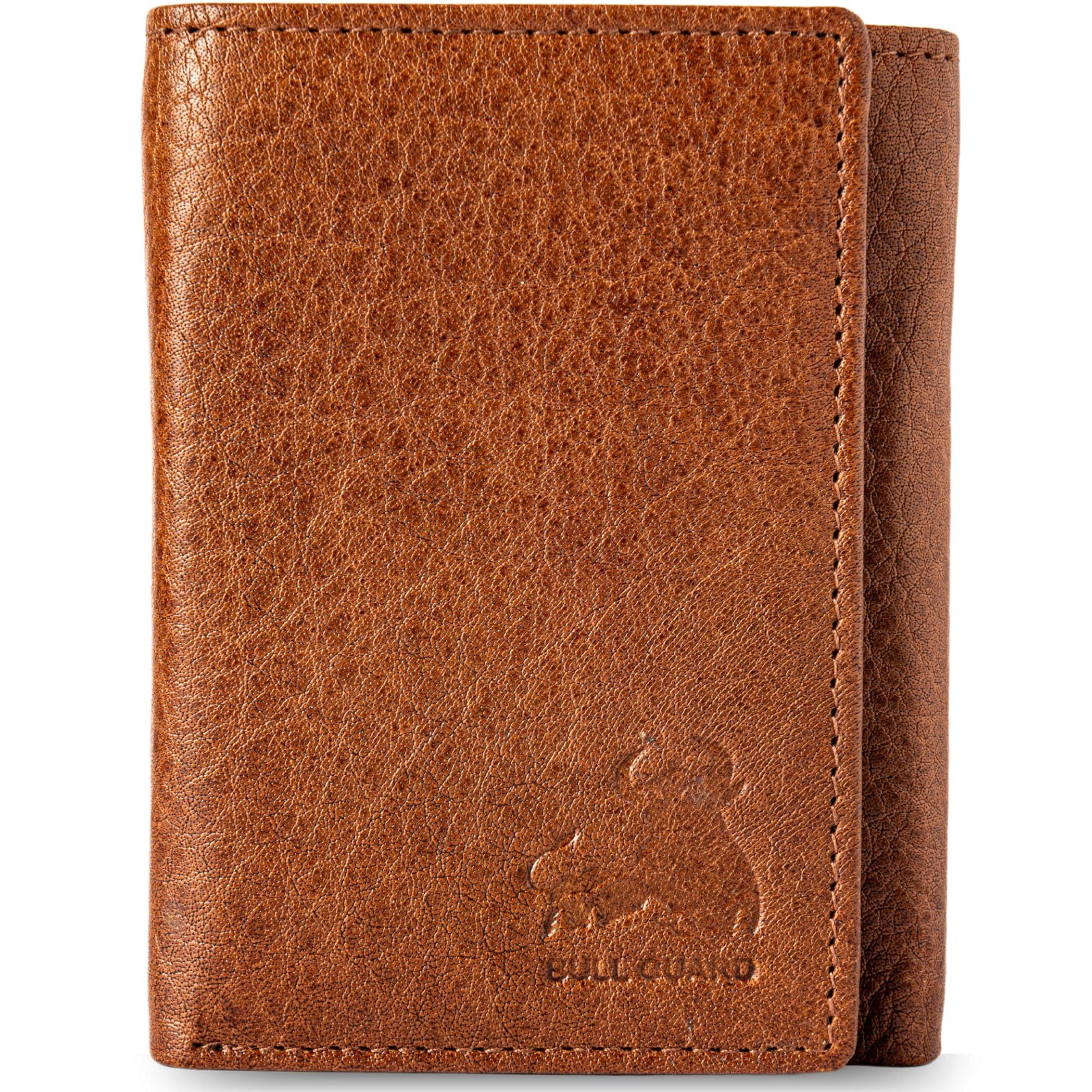 Leather Trifold Wallets For Men with ID and RFID Blocking Crafted with Buffal...