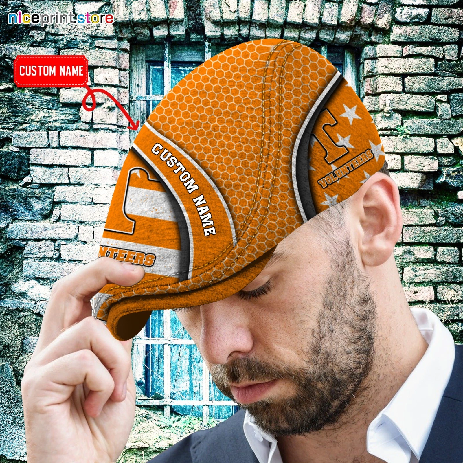 Tennessee Team Volunteers Jeff Cap Driving Cap Flat Cap NCAA Cap For Men