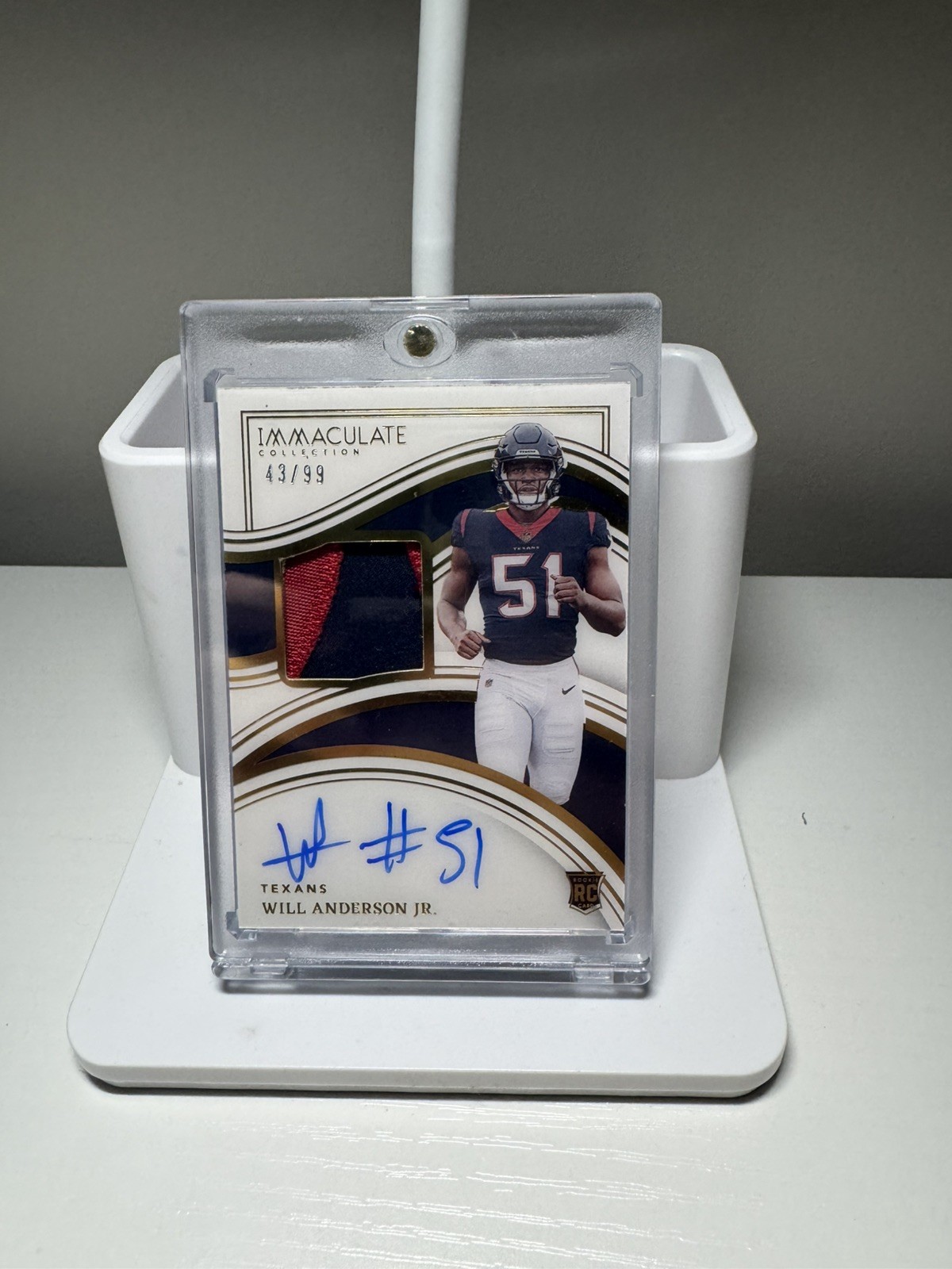 Will Anderson Jr Immaculate Collection Rookie Patch Auto  Autograph #/99 Texans