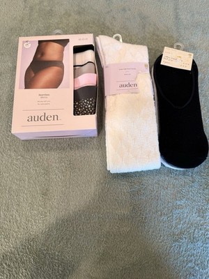 Auden Socks & Underwear Bundle XS Bikini 4-10 Knee High + Liners