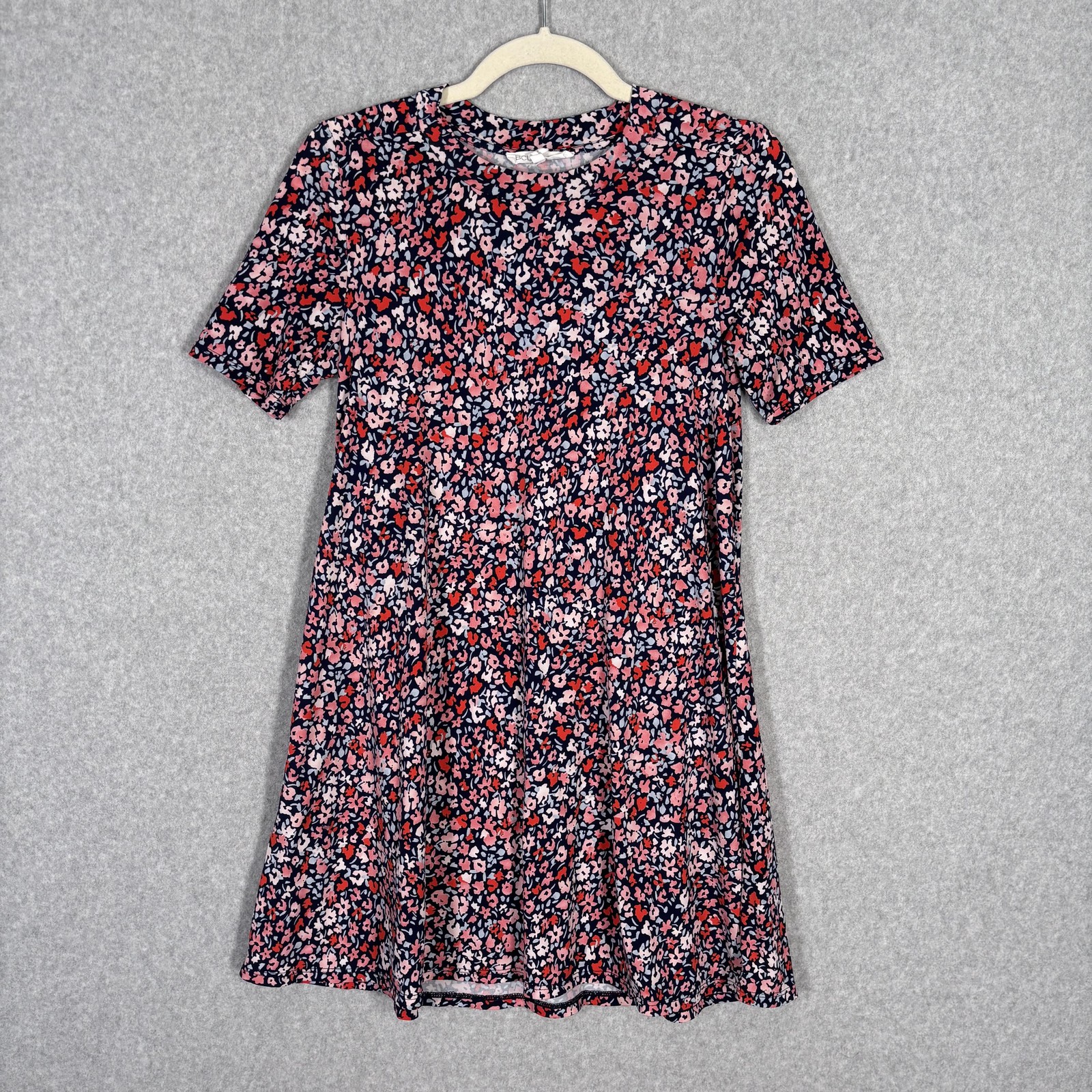 BCBGGeneration Babydoll Dress Small Ditsy Floral Flare Skater Maximalist Twee