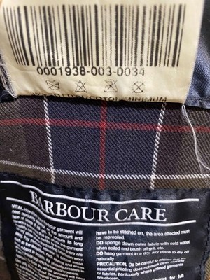 Barbour Burghley Oiled Jacket Blouson Coat Men Size 38 Brown