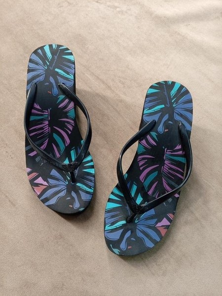 Women Emporio Armani Flip Flops Black Rubber 36