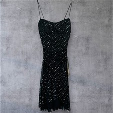 Y2K Ruby Rox Babydoll Slip Dress  Small Shimmer Formal Ruffle Chiffon HOCO
