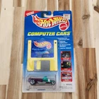 Vintage 1996 Mattel Hot Wheels Computer Cars Rigor-Motor sealed purple and green