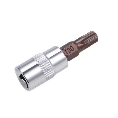 3pcs 1/4'' Drive x T30 Torx Bit Socket 38mm Length S2 Steel CR-V Sockets