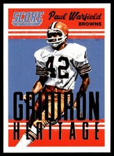 2015 Score Gridiron Heritage Paul Warfield Cleveland Browns #6
