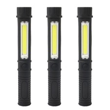 3pcs Led Magnetic Worklight Bulk Portable Cob Inspection Lamp Trouble Light For