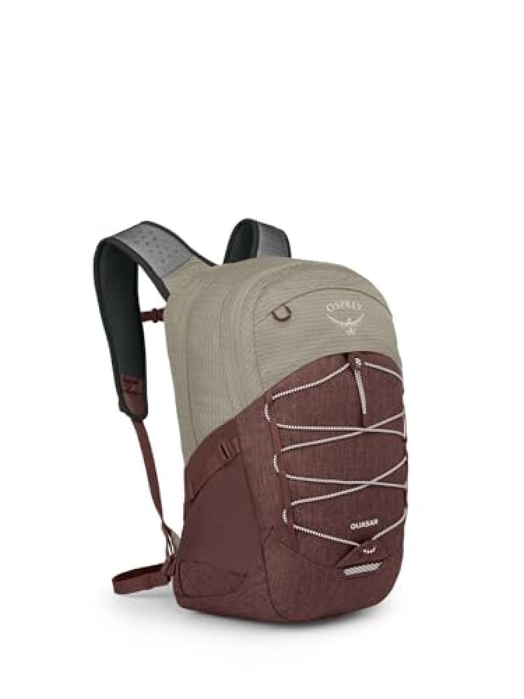 (TG. Taglia unica) Osprey Quasar Unisex Lifestyle Backpack Sawdust Tan/Raisin Re