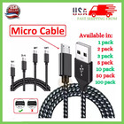 Micro or Type-C USB Fast Charger Data Cable Cord For Android Samsung LG Lot PACK