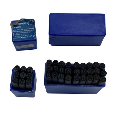 Steel Stamping Sets 3mm 1/8'' Letters & Numbers Hardened Tempered 27 & 9 Pieces