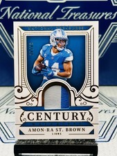 2025 National Treasures Amon-Ra St. Brown Gold Century Materials PatchSSP/49🔥🦁