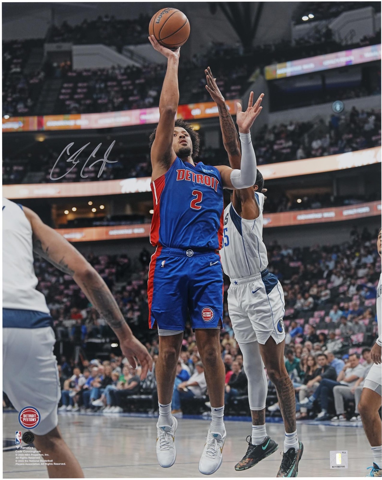 Cade Cunningham Autographed Signed Detroit Pistons 16" x 20" Layup Vs. Phoenix Suns Photo 