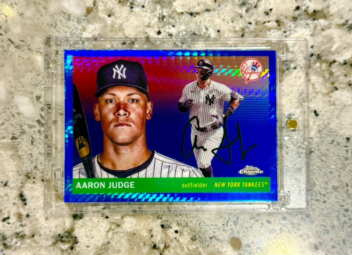 2025 Topps Chrome Platinum Anniversary - Aaron Judge #1 Blue Prism Refractor SP