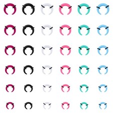 Foyods Acrylic Septum Pincher Tapers - 36 Pcs Acrylic Septum Stretching Kit, 14G