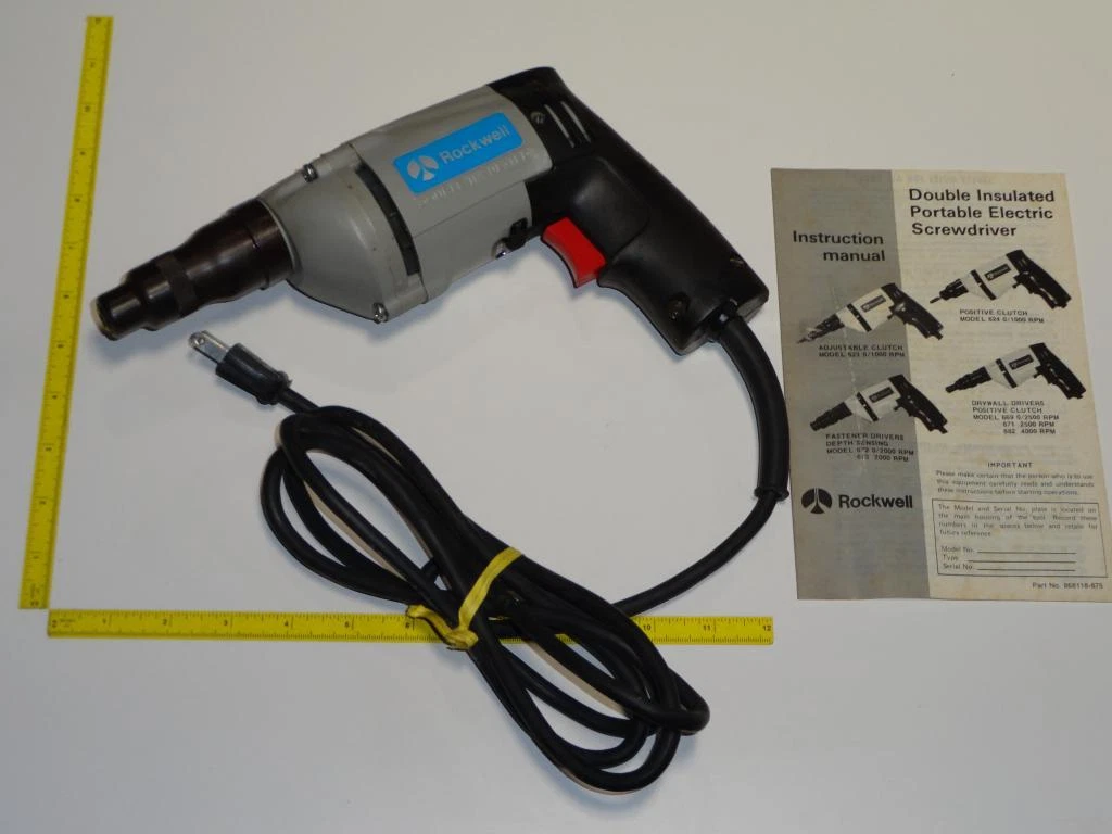 VTG Rockwell 623 Heavy Duty Adj. Clutch Screwdriver NOS Pistol