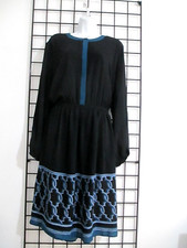 "NEW" LANE BRYANT / ORG 89.95 SIZE 20 BLACK BLUE / STRETCH WAIST DRESS