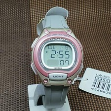 Casio LW-203-8A Illuminator Digital Gray Resin Strap Alarm Quartz Light Watch