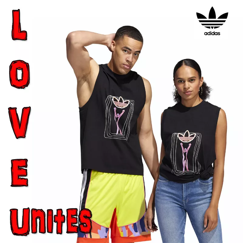 LIMITED ADIDAS ORIGINALS LOVE UNITES TANK TOP GENDER NEUTRAL BLACK PRIDE  UNISEX