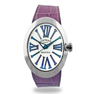 Locman Locman Italy Damenuhr Donna Quarz silber / lila aus Stahl Ref. 041000