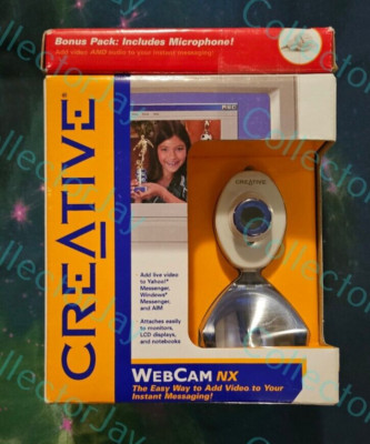 Creative Labs WebCam NX PC Camera Bonus Microphone Windows XP AOL 2004 Vintage