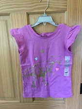 NWT Carter's Glitter Dinosaur Tee Shirt Top Girls Short Sleeve Purple Many Sizes