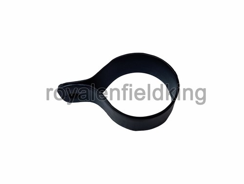 For Vintage Universal 350 Exhaust Silencer Fish Tail For Royal Enfield Black - Picture 5 of 5
