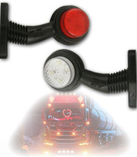 2x LED Side Position Red White Marker 24V Lights Truck Trailer Lorry Van Lorry