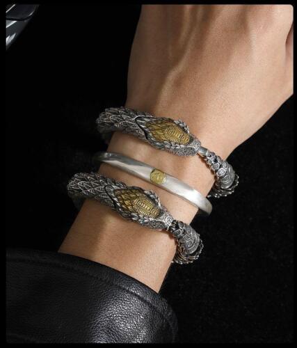 Vintage Herren Punk dominierende Schlangenarmbänder Kette Mode Zubehör - Bild 3 von 9