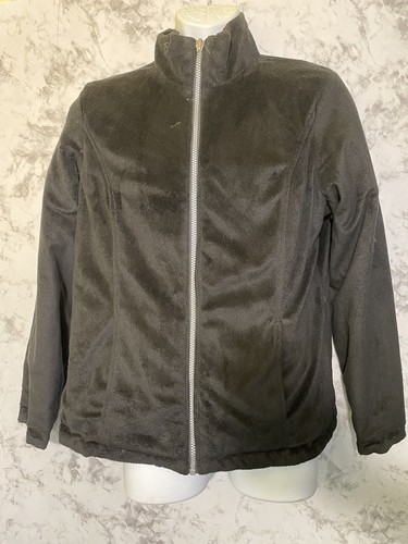 Zero Xposur Women's Jacket Size M Purple Geometric Reversible Fleece Full Zip - Picture 2 of 13