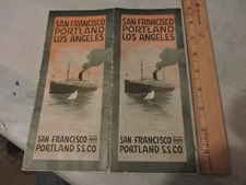 Rare ca. 1915 San Francisco Portland Los Angeles Steamship Company ILL Brochure