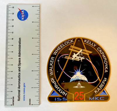 Vintage 2010 NASA Sticker Decal International Space Station Expedition-25