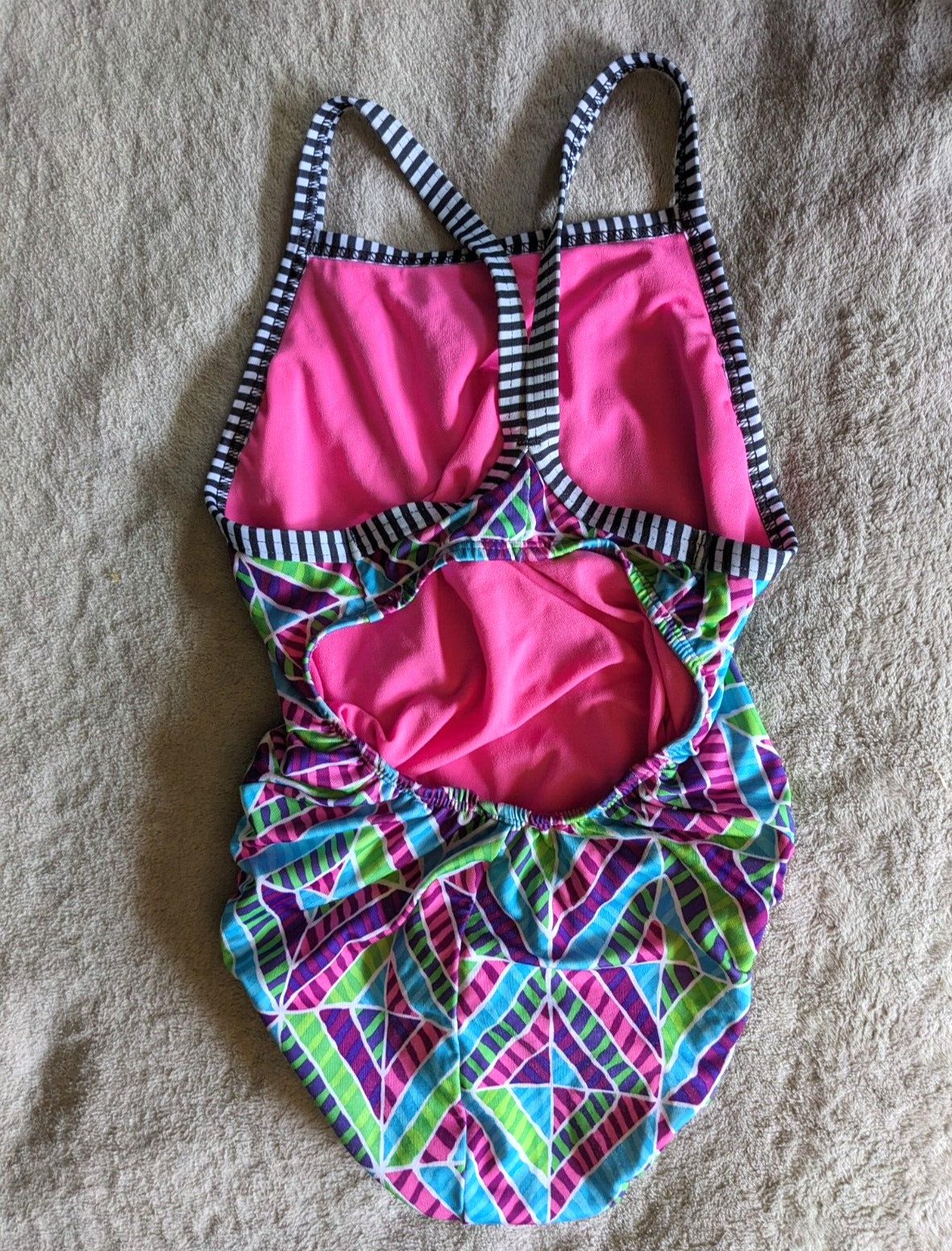 DOLFIN - UGLIES One Piece Swimsuit Womens Size 28 Blue Green Pink Purple