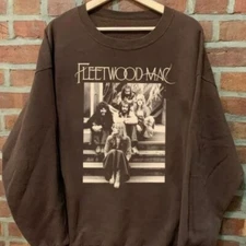 Retro Fleetwood Mac Band Tour Dark Choco Crewneck Sweatshirt Gift for Fan S-5XL