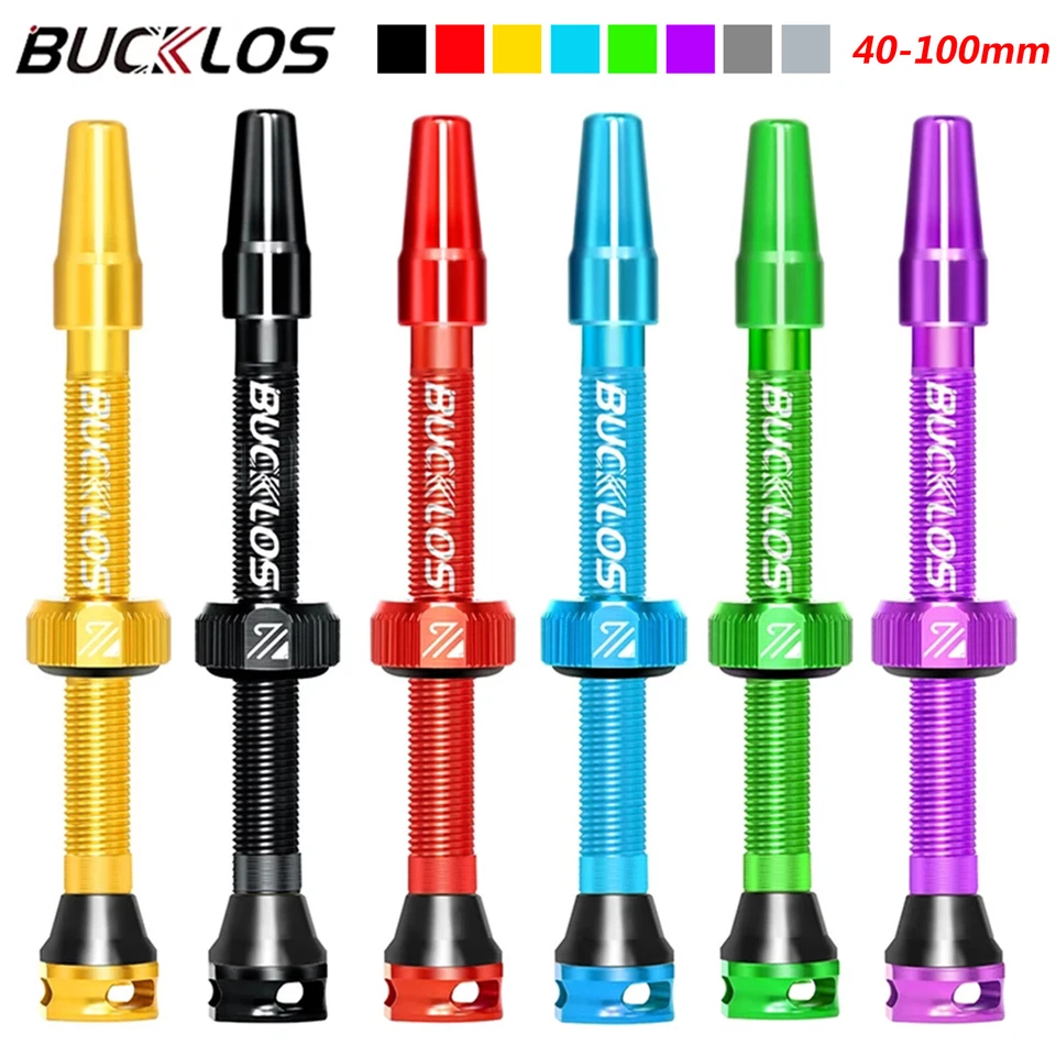 BUCKLOS Tubeless Ventilschaft Presta 40/44/55/60/65/80/100mm abnehmbares Fahrradventil
