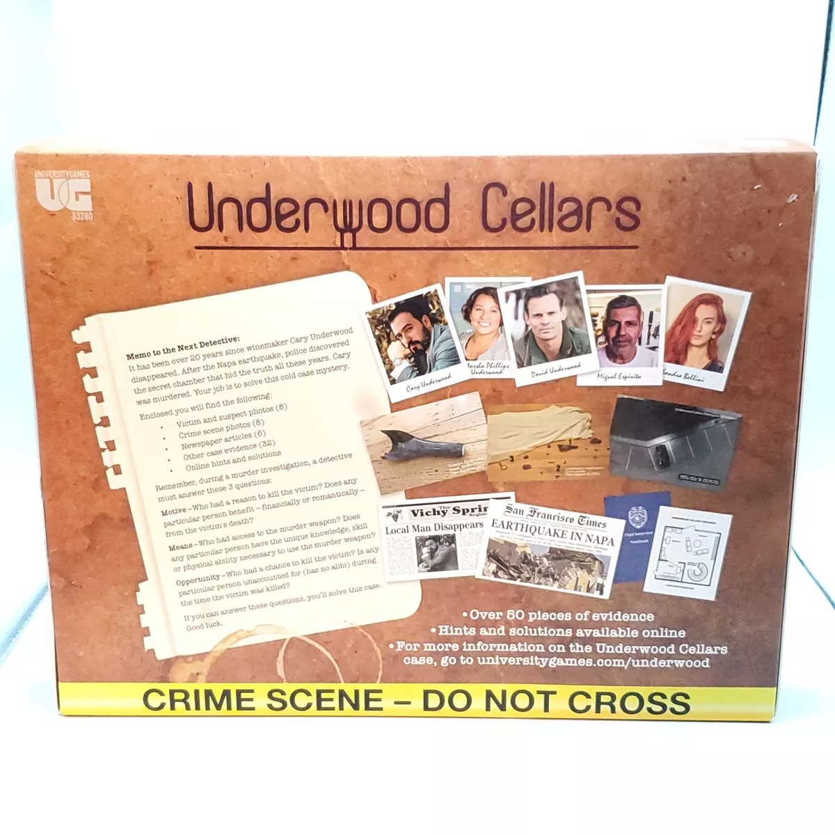 Murder Mystery Party Case Files: Underwood Cellars Unsolved