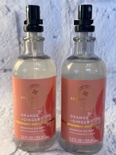 2 BATH  BODY WORKS AROMATHERAPY ORANGE GINGER ESSENTIAL OIL PILLOW MIST NEW
