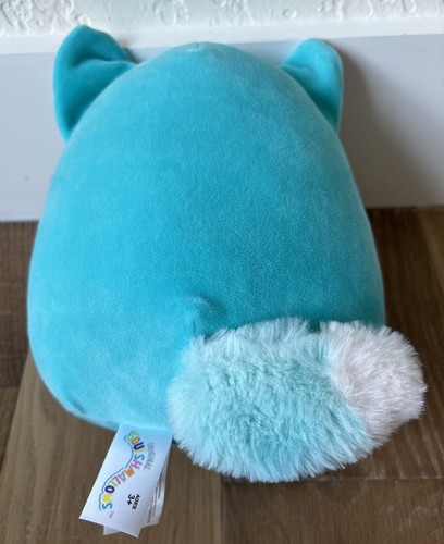 Kellytoy Squishmallow 8" Dabney der Fuchs Neu mit Etikett blau glitzernd silber Innenohr - Bild 3 von 4