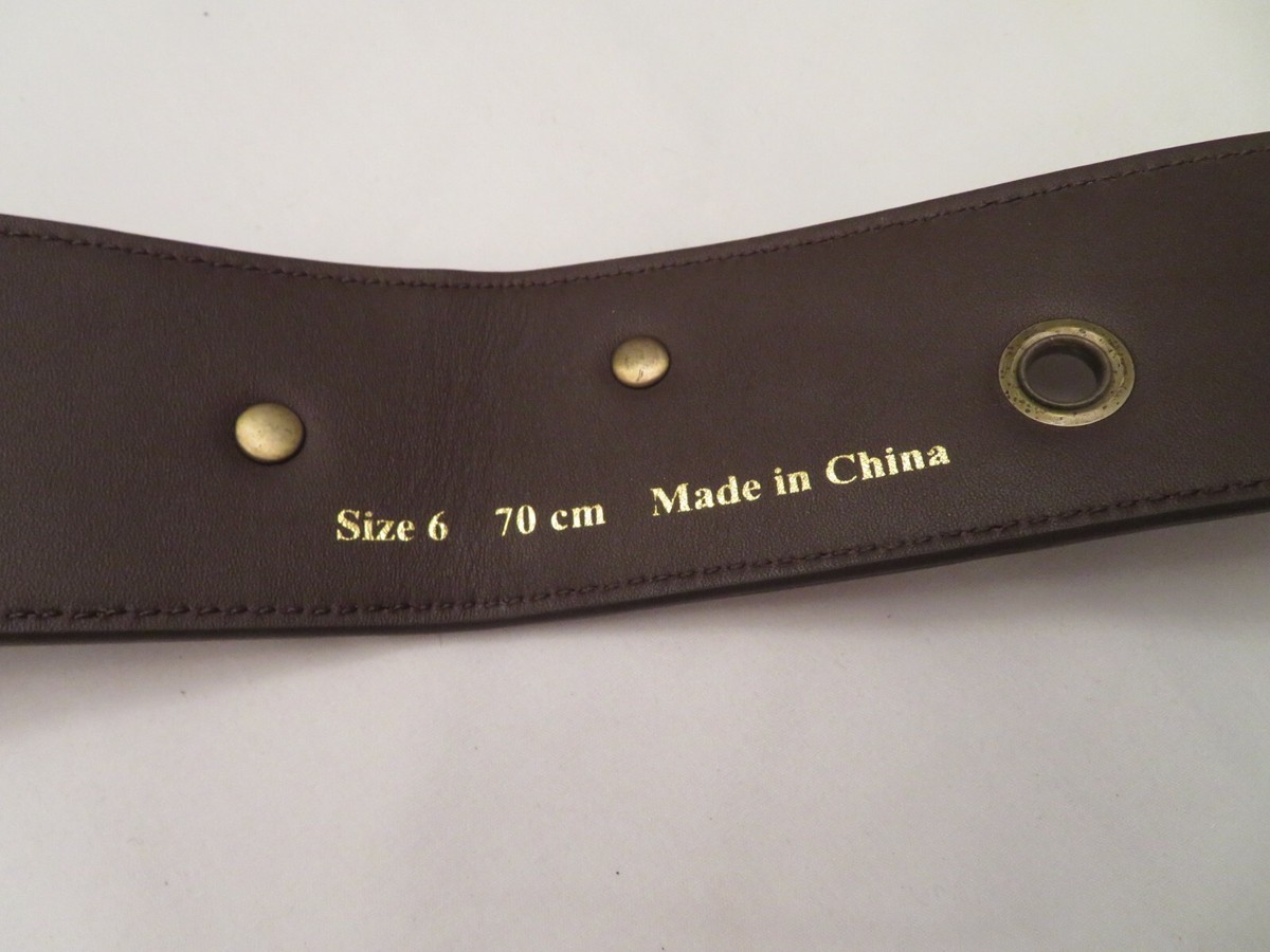 Vintage OILILY Floral Leather Belt Leather Cut Out Flowers 