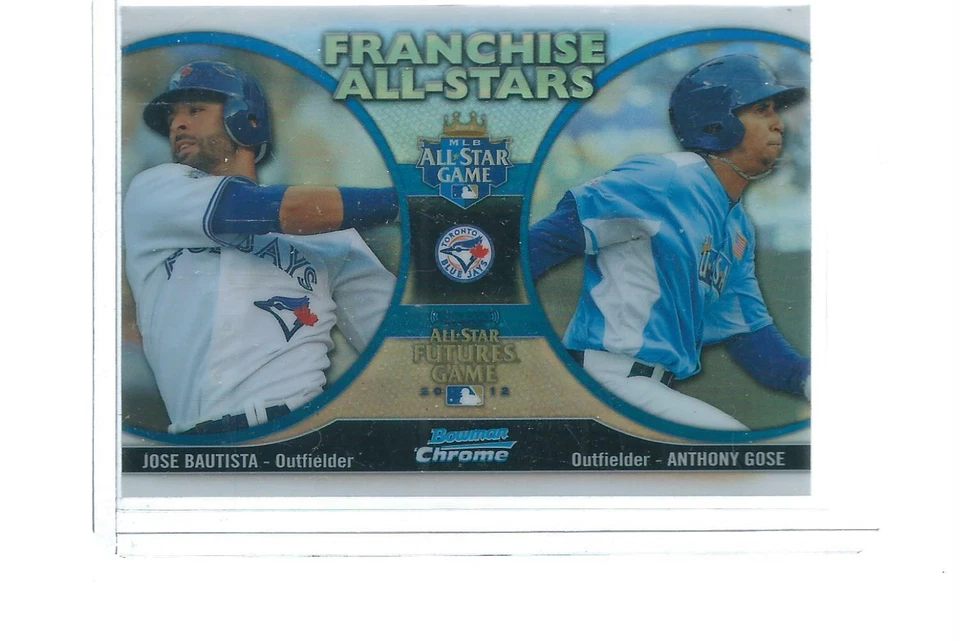 2012 BOWMAN CHROME BASEBALL FRANCHISE ALL-STARS JOSE BAUTISTA / ANTHONY GOSE - Photo 1/1