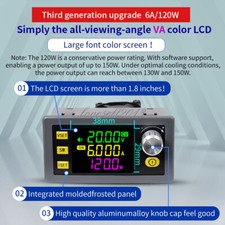 6A 120W CNC Adjustable Buck-Boost Power Supply Module Voltage Regulator DC6-36V