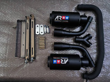 Honda Grom 125 msx125 sf high dual mount exhaust pipe Black 2014-2024 +db killer