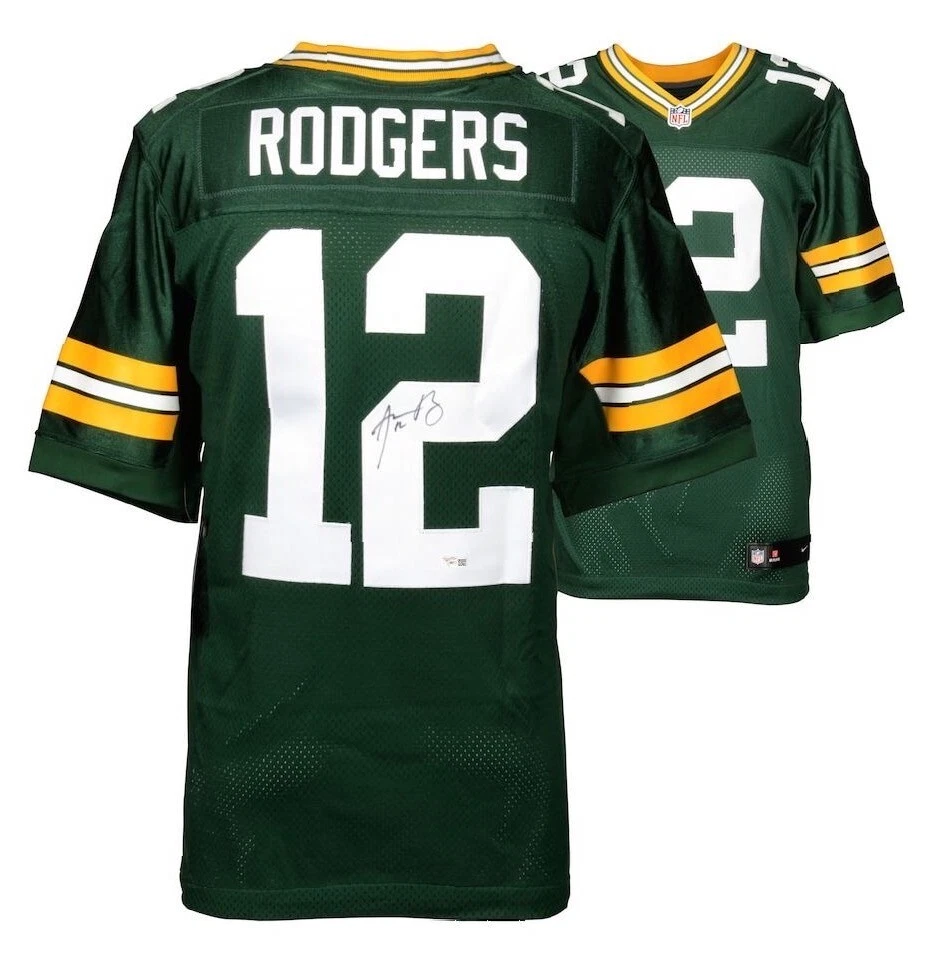 Aaron rodgers autographed sales green bay packers jersey