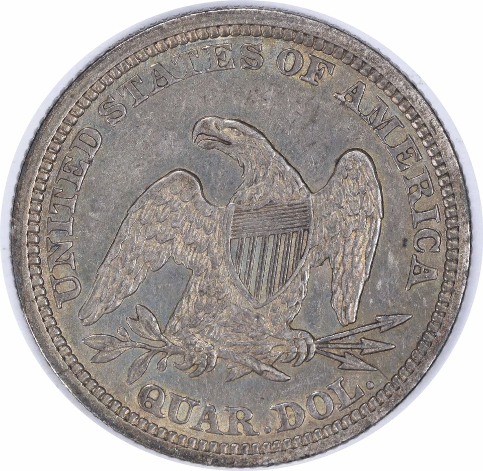 1865 Liberty Seated Silver Quarter AU Uncertified #1147 - Image 2 of 2