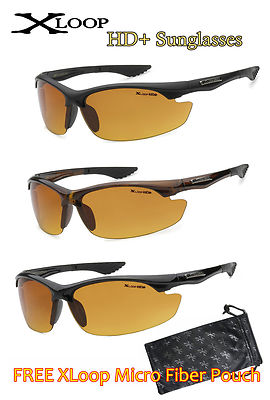 XLOOP SPORT HD NIGHT DRIVING VISION SUNGLASSES YELLOW HIGH DEFINITION GLASSES