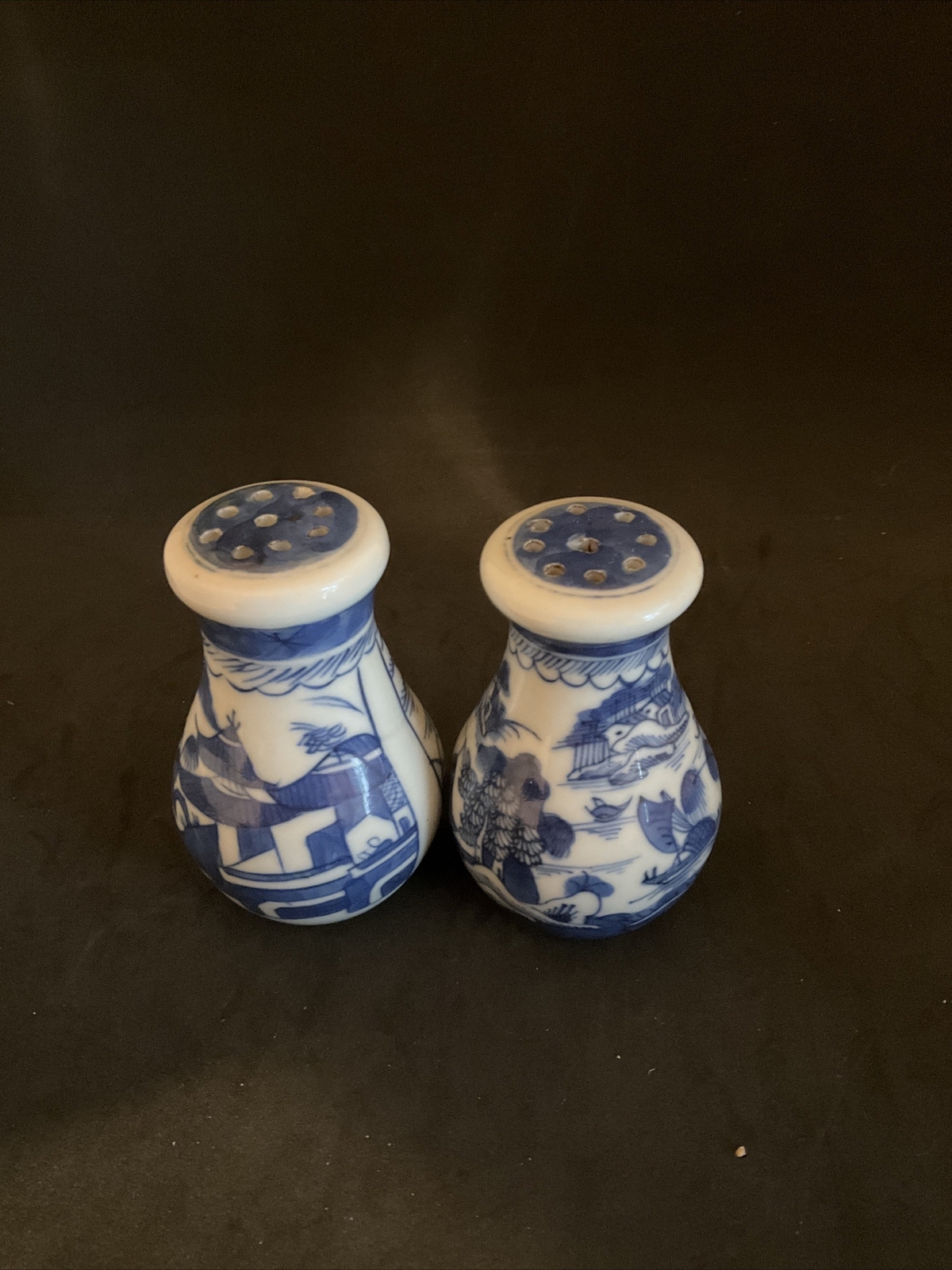 Vintage Canton Blue Shakers eBay