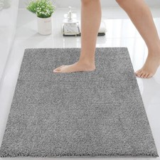 Image of Non Slip Bath Mat Water Absorbent Small Large Bathroom Rugs Toilet Pedestal Mats