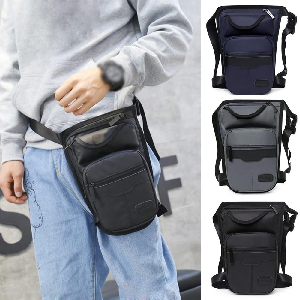 Mens Waterproof Waist Belt Drop Leg Thigh Bag Fanny Pack Utility Outdoor Pouch